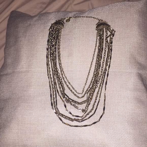 Layered silver necklace - Picture 3 of 7